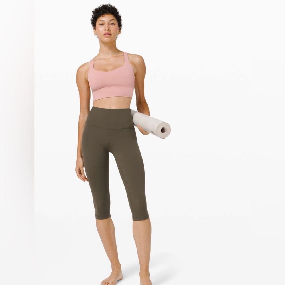 Lululemon Align High rise crop 17” Dark olive